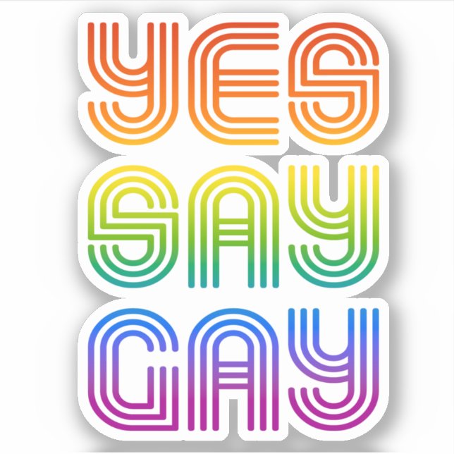 Pegatina Di Sí a Gay (Anverso)