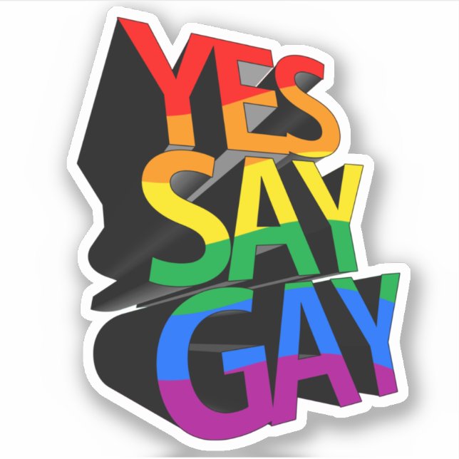 Pegatina Di Sí al Gay (Anverso)