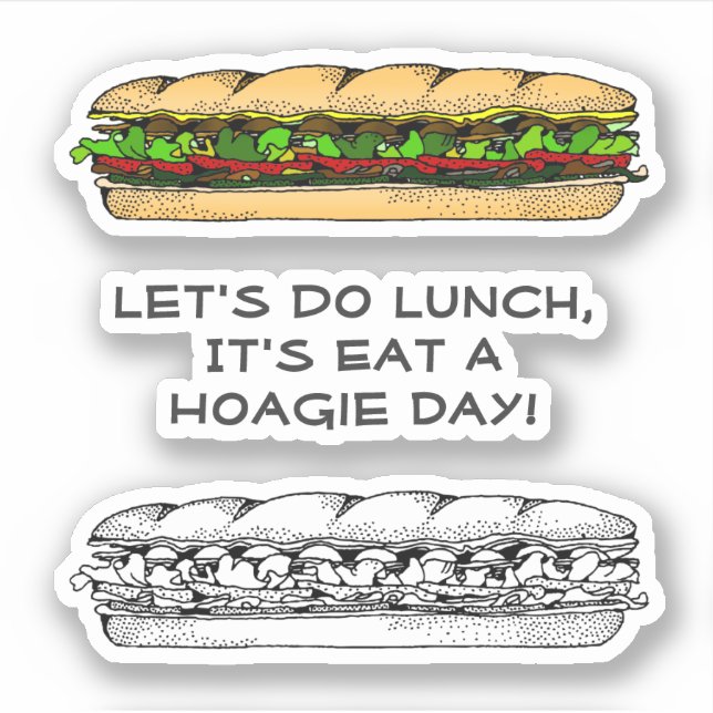 Pegatina Día de comer un Hoagie (Anverso)