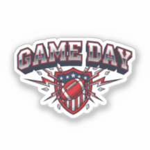 Día de Juego Fútbol Americano Escudo Patriótico De