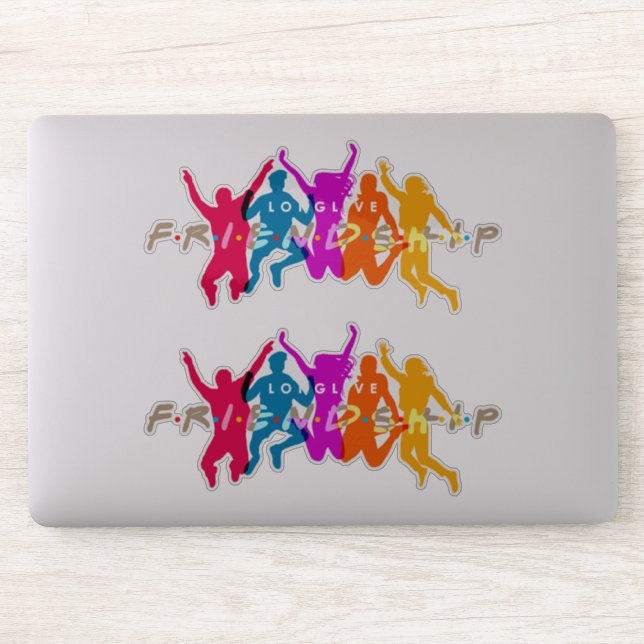 Pegatina Día de la Amistad | 8"x 8" - Transparente brillant (Ordenador)