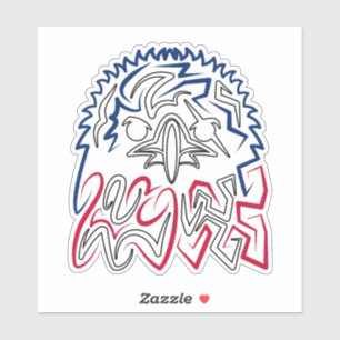 Pegatina Día de la Independencia Águila Americana