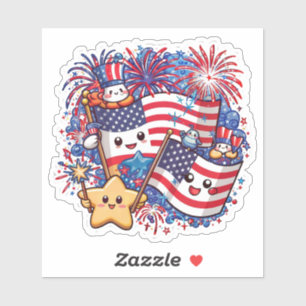 Pegatina Día de la Independencia del 4 de Julio