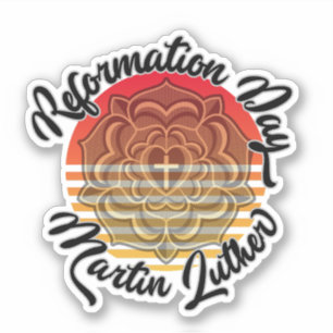 Pegatina Día de la Reforma Rosa Luther