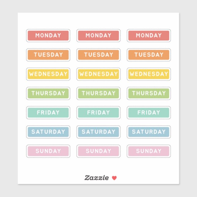 Pegatina Día de la semana (Hoja)