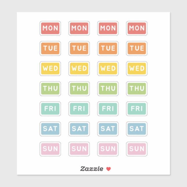 Pegatina Día de la semana (Hoja)