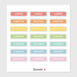 Pegatina Día de la Semana (español)