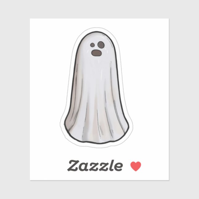 Pegatina Día de las Brujas Fantasma  (Hoja)