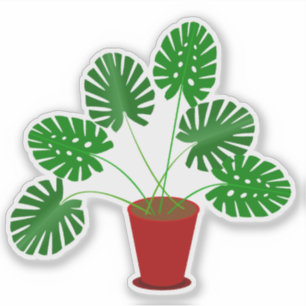 Pegatina Día de las Madres Planta Monstera