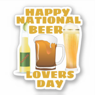 Pegatina Día de los amantes de la cerveza