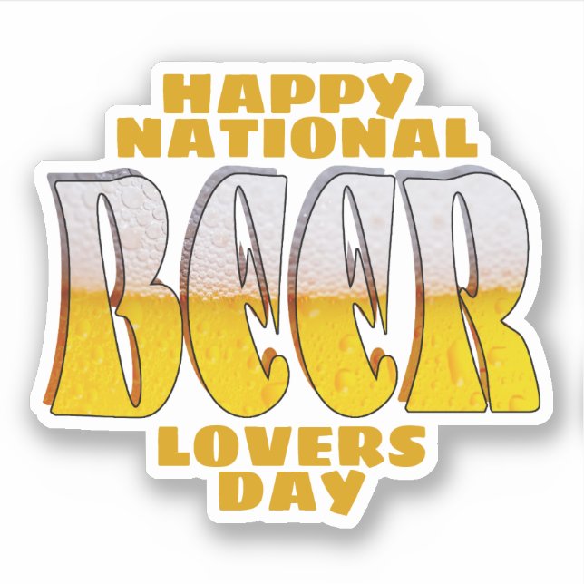 Pegatina Día de los amantes de la cerveza (Anverso)