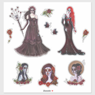 Pegatina Día de los chicas muertos por Renee Lavoie