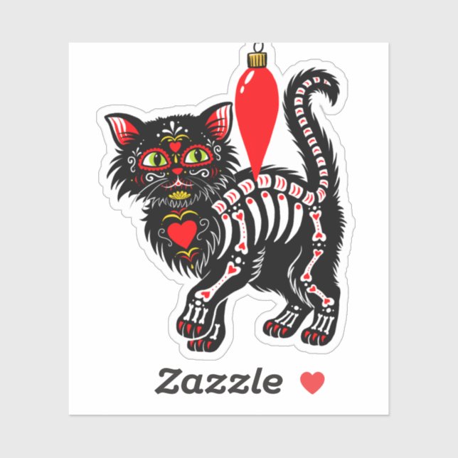 Pegatina Dia De Los Navidades Kitty Cute (Hoja)