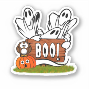 Pegatina Día de Muertos y Amigos Halloween