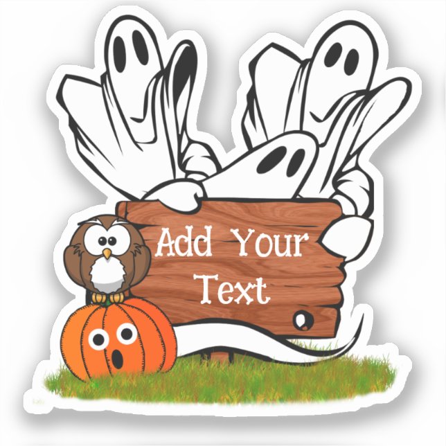 Pegatina Día de Muertos y Amigos Halloween (Anverso)