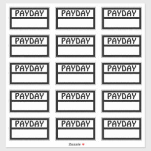 Pegatina Día de pago funcional