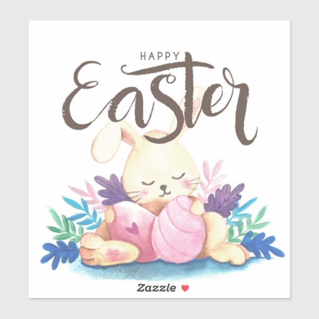 Pegatina Día de Pascua (Hoja)