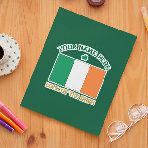 Pegatina Día de San Patricio Bandera de Irlanda Nombre Pers