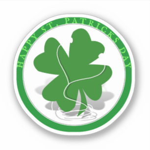Pegatina Día de San Patricio Trébol Irlandés