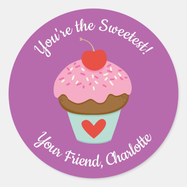 Pegatina Día de San Valentín de niños pequeños (Anverso)