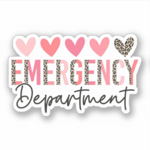 Pegatina Día de San Valentín del Departamento de Emergencia