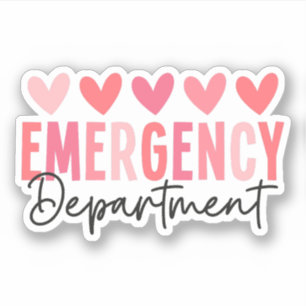 Pegatina Día de San Valentín del Departamento de Emergencia