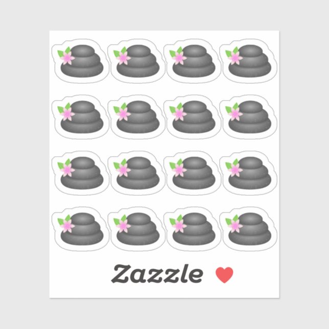 Pegatina Día de Spa Piedras Zen Relajación Día Bujo Planifi (Hoja)