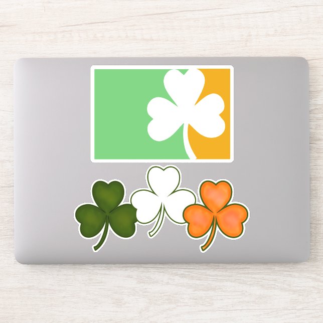 Pegatina Día de Sta Patrones de Shamrock (Ordenador)