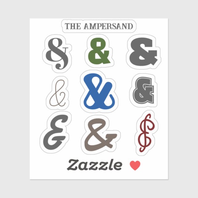Pegatina Día del Ampersand (Hoja)