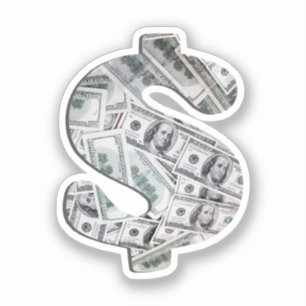 Pegatina Día del dinero en papel