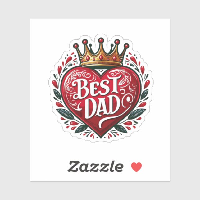 Pegatina Día del Padre: Mejor Papá (Hoja)