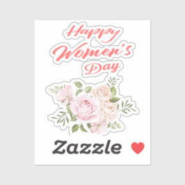 Pegatina día feliz de la mujer