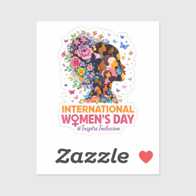 Pegatina Día Internacional de la Mujer (Hoja)