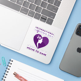 Pegatina Día Internacional de la Mujer Give To Gain 2026