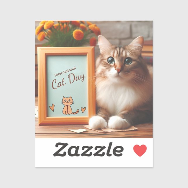 Pegatina Día Internacional del Gato (Hoja)