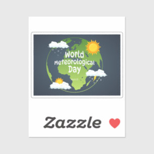 Pegatina Día Mundial de la Meteorología