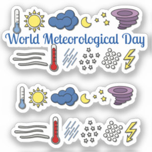 Pegatina Día Mundial de la Meteorología