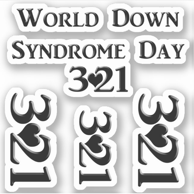 Pegatina Día Mundial del Síndrome de Down (Anverso)