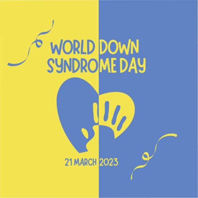 Pegatina Día Mundial del Síndrome de Down Personalizado-Cut (Anverso)