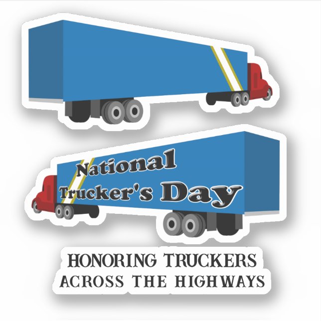 Pegatina Día Nacional del Camionero (Anverso)