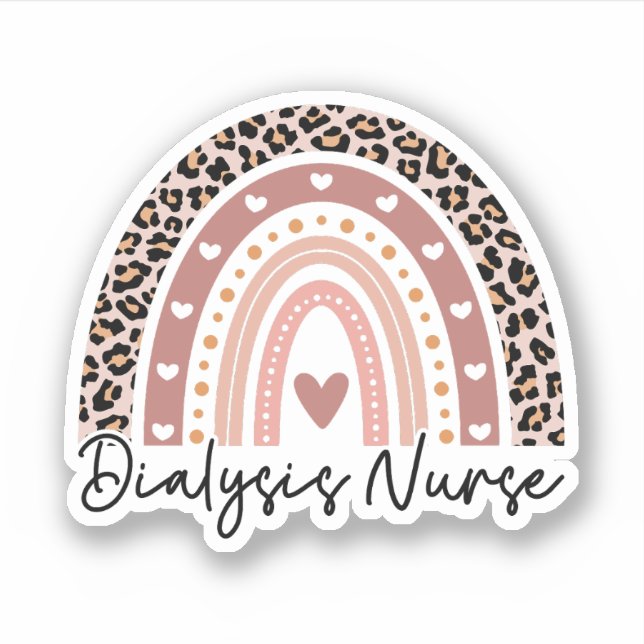 Pegatina Diálisis: regalo de enfermería, enfermera de nefro (Anverso)