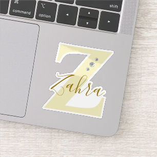 Pegatina Diamantes Falsos Elegantes con Nombre Personalizad