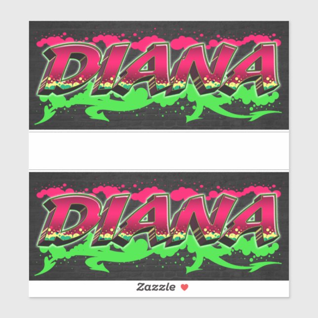 Pegatina Diana Vorname Name Graffiti Aufkleber Sticker (Hoja)
