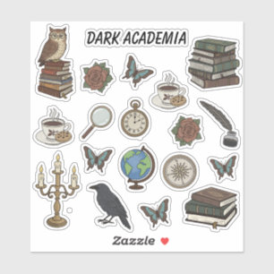 Pegatina Diario de balas de Dark Academia 
