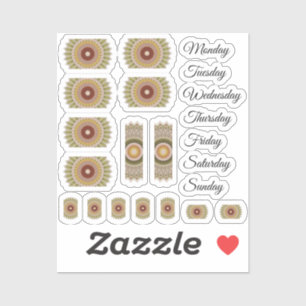 Pegatina Días personalizados de la semana Mandala