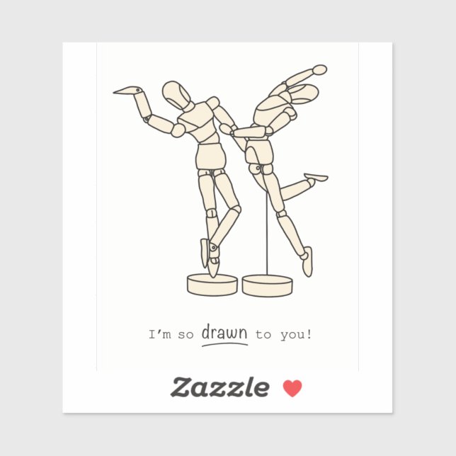 Pegatina Dibujado a usted (Hoja)