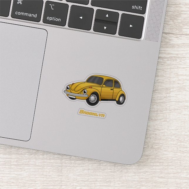 Pegatina Dibujo animado de coche clásico (Detalle)