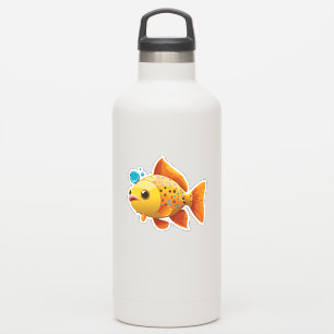 Pegatina Dibujo animado de pez dorado bebé lindo