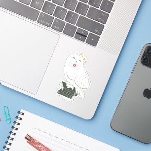 Pegatina Dibujo caprichoso de Hedwig con carta