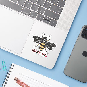 Pegatina Dibujo de abejas asesinas